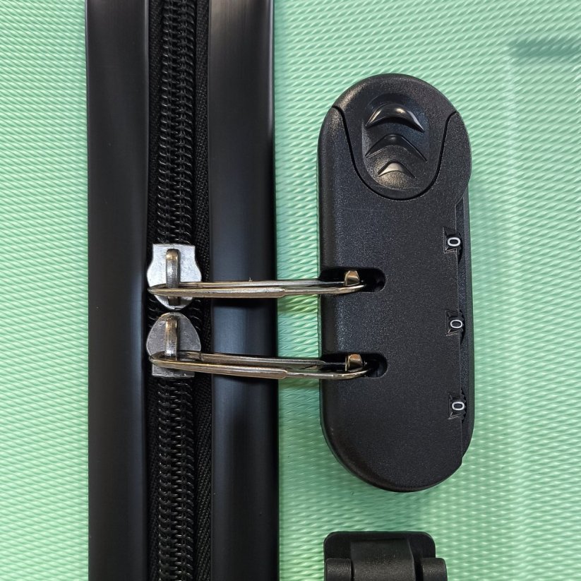 Walizka podróżna Bavy 20" Paski Jasnozielony