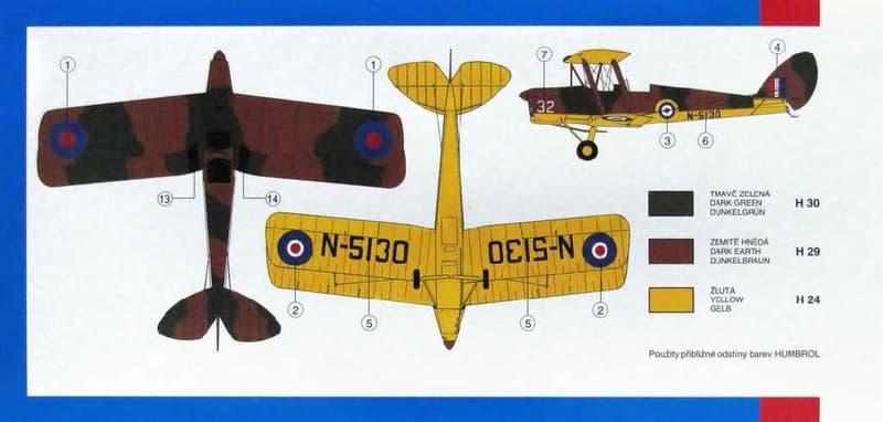 D.H. 82 Tiger Moth modell 1:48