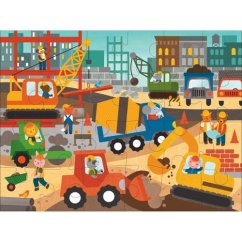 Petit Collage Plancher puzzle construction en ville