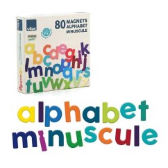 Vilac Dřevěná magnetická abeceda Malá písmena 80 ks