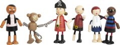 Elastyczne figurki lalek piratów z małymi stopami