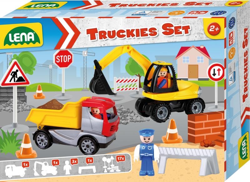 Set Truckies Construction, carton décoratif