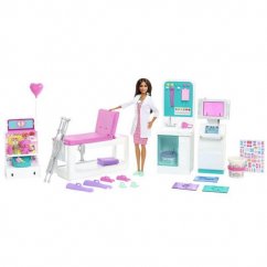 Set de juego de Clínica Barbie de primeros auxilios con médico