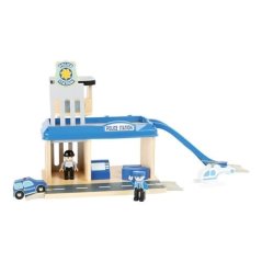 Mały pieszy posterunek policji z akcesoriami