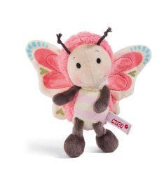 NICI Farfalla di peluche 18 cm rosa