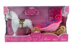 Voiture avec cheval pour poupées sur batteries