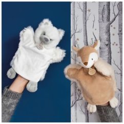 Doudou Plüss báb Fehér farkas 25 cm