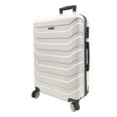 Bavy Cestovný kufor s tvrdou škrupinou 24" Ribs White