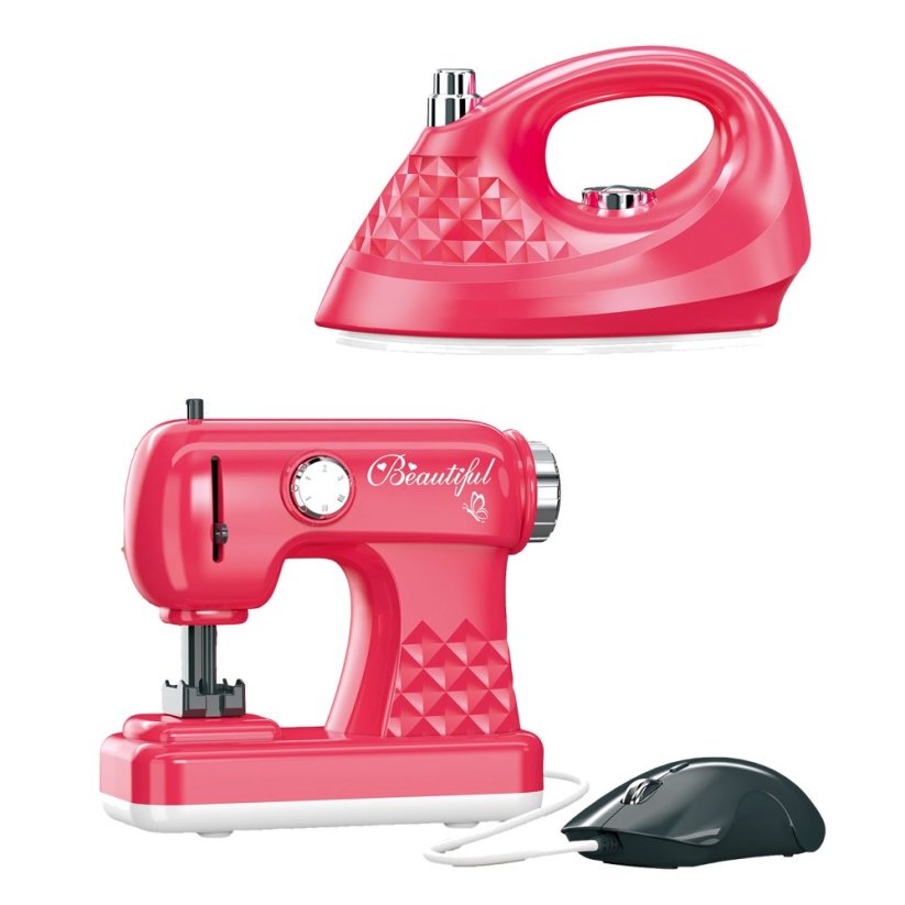 Detský šijací stroj a žehlička