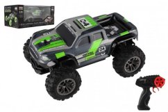 RC terénne auto typu pick-up, plastové, 25 cm, 2,4 GHz, na batérie, šedo-zelené, v krabici