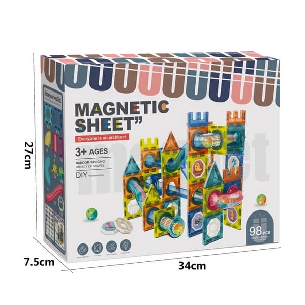 Magnetyczny zestaw konstrukcyjny 98 elementów