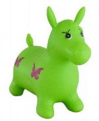 Hopsadlo kůň skákací gumový zelený 49 x43 x28 cm