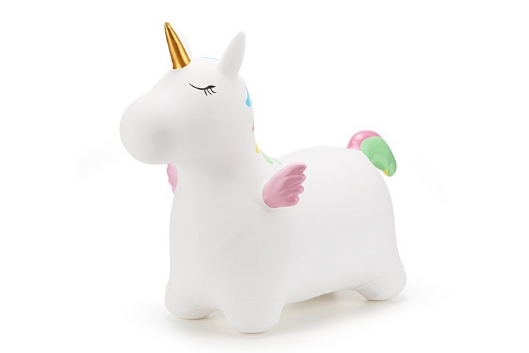 Animal saltarín - unicornio blanco