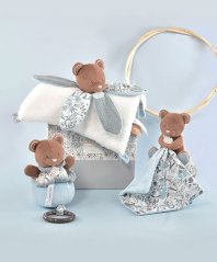 Doudou Ajándék készlet - Dallamot játszó mackó 20 cm