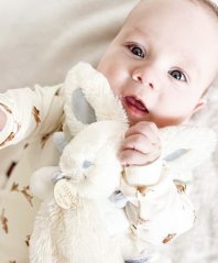 Zestaw upominkowy Doudou - pluszowy królik niebieski 26 cm