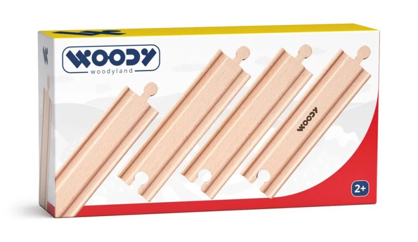 Woody Příslušenství k dráze - Rovné koleje střední, 4ks