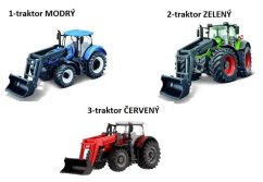 Bburago traktor Fendt/New Holland/Massey Ferguson rakodógépekkel.