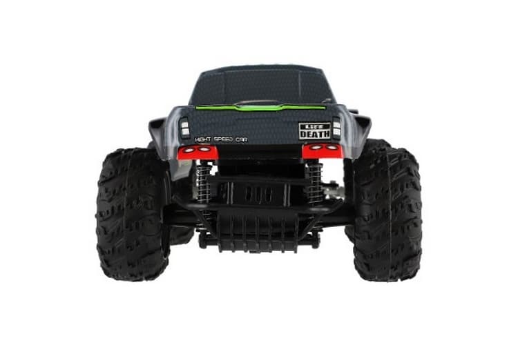 Auto RC pick up terénní plast 25cm 2,4GHZ na baterie šedo-zelený v krabici
