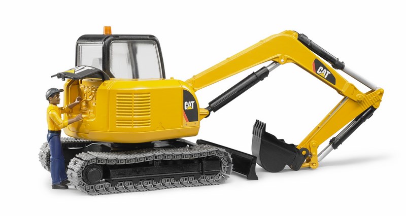 Bruder 2466 CAT mini excavateur avec figurine