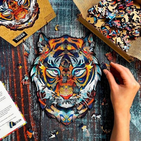 WOODEN COLOUR PUZZLES - Mighty Tiger