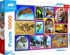 Puzzle cu animale sălbatice 1000 de piese în cutie 40x27x6cm