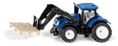 Siku Blister 1544 - traktor New Holland s paletovými vidlemi a paletou
