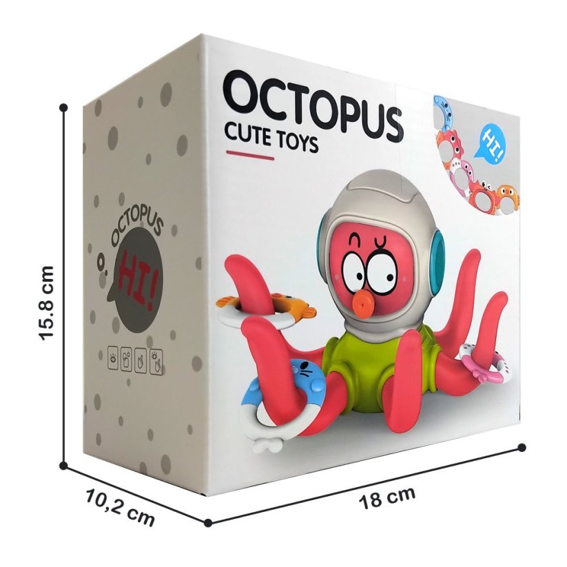 Bavytoy Chobotnice s kroužky do vany