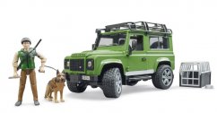 Bruder 2587 Land Rover Defender, figura de cazador y perro