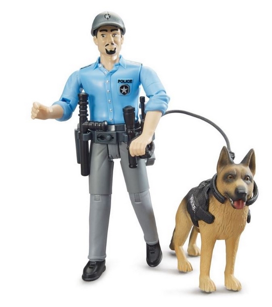 Bruder 62150 BWORLD Polițist cu câine