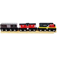 Bigjigs Rall Train de marchandises du CN + rails