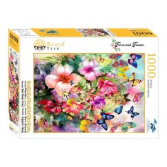 Brain Tree Puzzle Flores y Mariposas 1000 piezas