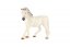 Cal domestic alb zooted plastic 13cm în pungă