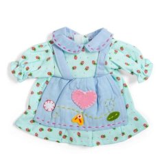 Rochie albastră cu căpșuni Bigjigs Toys pentru păpușă 28 cm