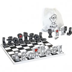 Vilac Moderný drevený šach Keith Haring