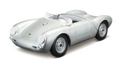 Maisto - PORSCHE 550 A SPYDER, strieborná, 1:18