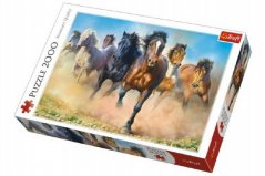 Puzzle Manada de caballos 2000 piezas 96x68cm en caja 40x27x6cm