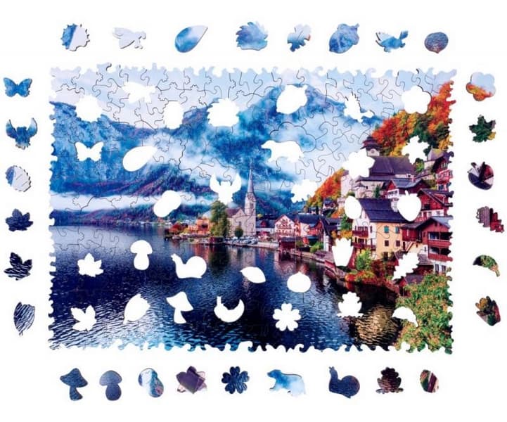 Puzzle colorato in legno - Lago di Halstatt