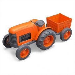 Trattore Green Toys con trattore arancione