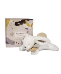 Zestaw upominkowy Doudou - Pluszowy królik z beżowym pomponem 25 cm
