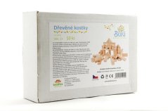 Természetes fa kockák 50db