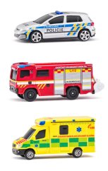 Maisto - CZ - Sada Záchranných vozidel, Česká republika - Policie, Sanitka, Hasičský vůz, 1:64