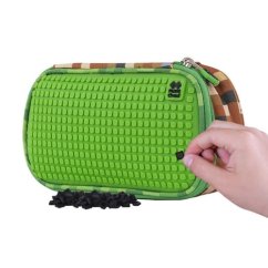 PIXIE CREW student pencil case green large panel