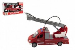 Camion de pompieri din plastic 27cm pe volan cu sunet și lumină