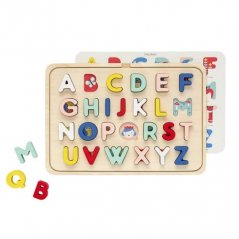 Drewniane puzzle z alfabetem Petit Collage