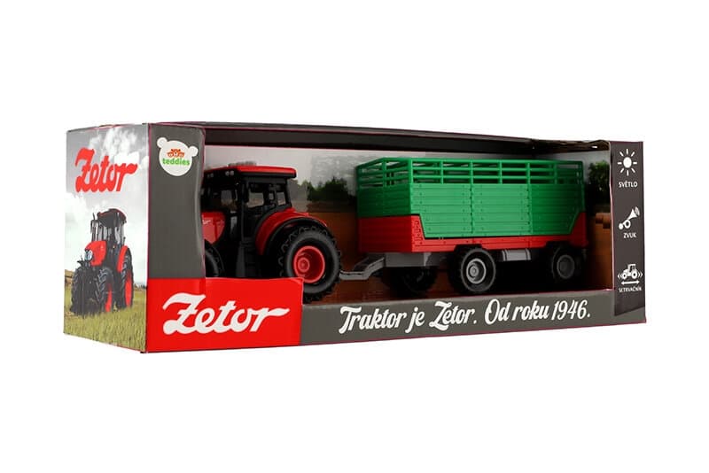 Traktor Zetor s vlekem na setrvačník se světlem a zvukem