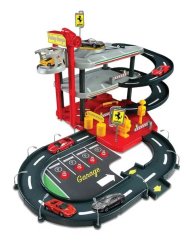 Bburago 1:43 Ferrari Race & Play garaż+2 samochody