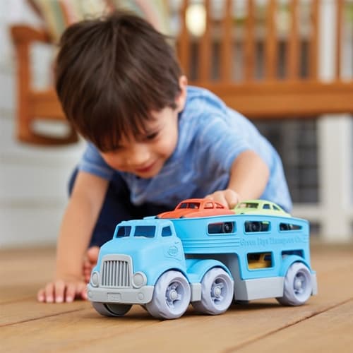 Green Toys Tractor cu mașini