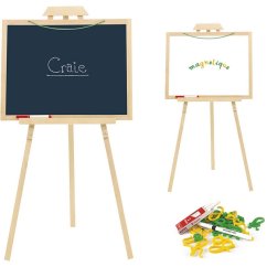 Jeujura Fa állvány multifunkcionális táblával 56x43 cm és kiegészítőkkel