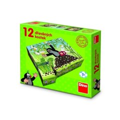 Cubes cube Taupe et amis bois 12pcs en boîte