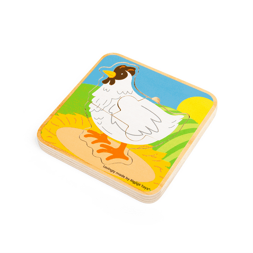 Bigjigs Toys Puzzle Le cycle de vie d'une poule